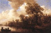 Jan van Goyen River Scene oil painting reproduction